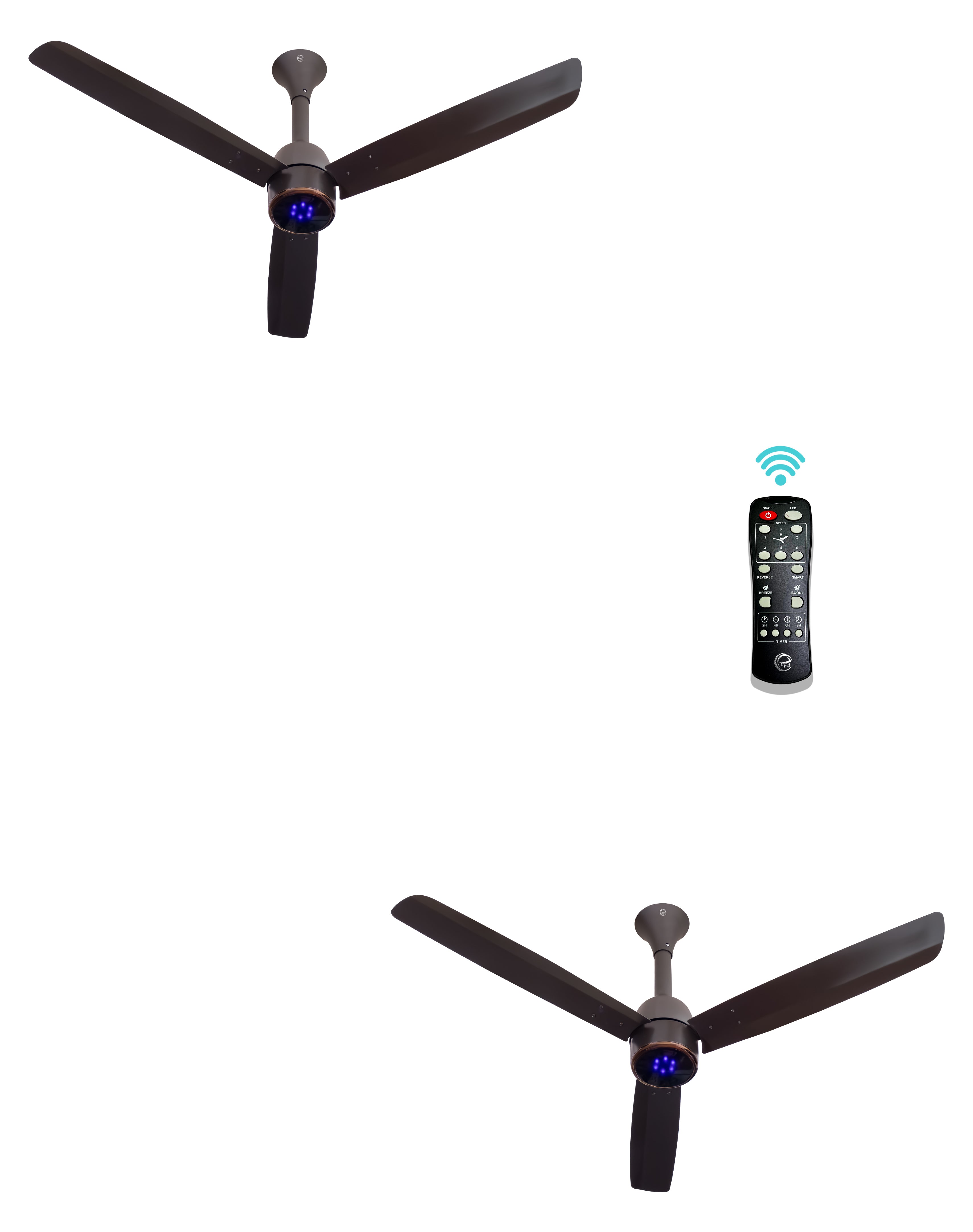 eFF4 Consolar 1200 mm 3 Blade 5 Star Power Saving Ceiling Fan with BLDC Motor | Remote Control | Decorative Fan with Lights | High Air Flow | A1