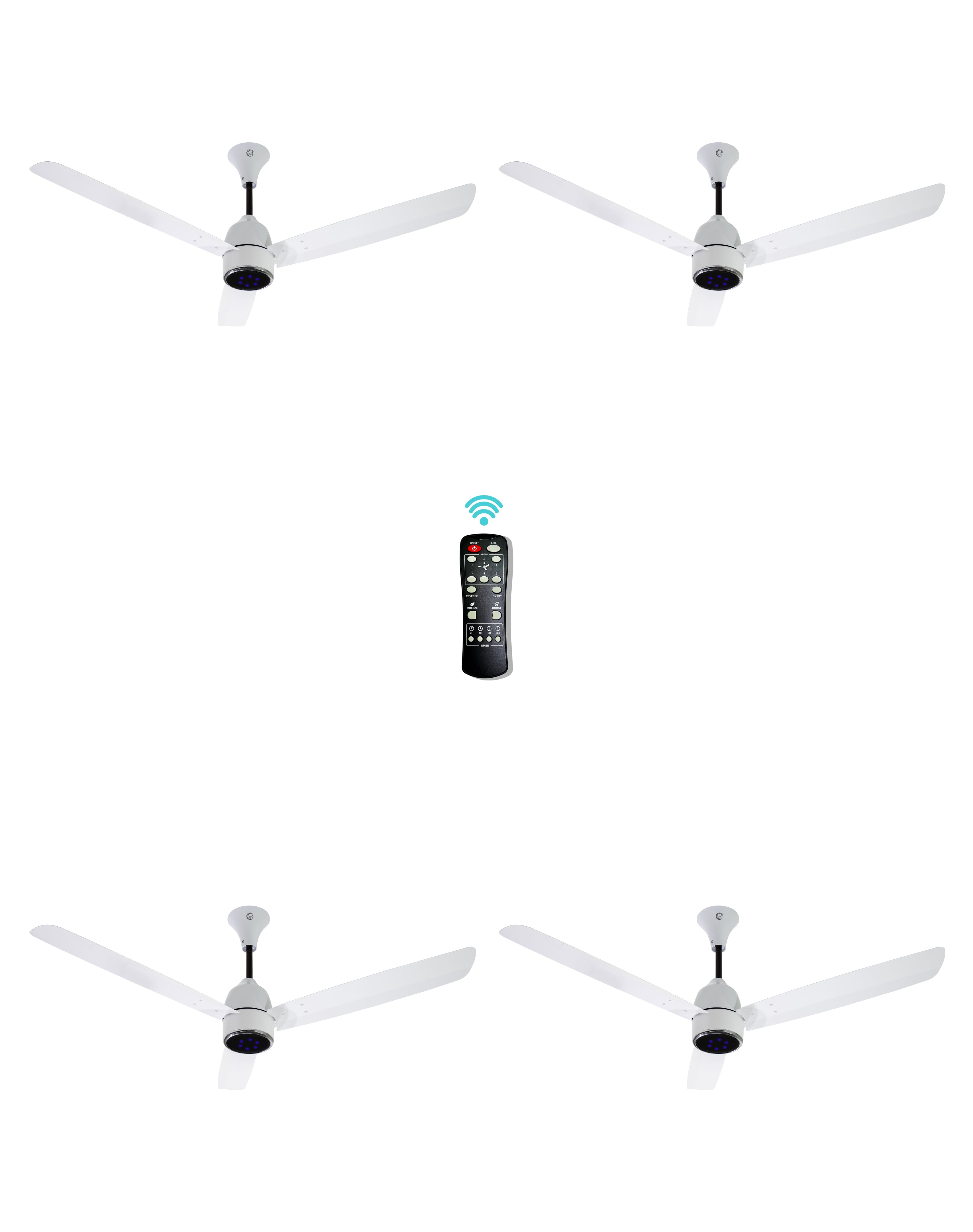 eFF4 Consolar 1200 mm 3 Blade 5 Star Power Saving Ceiling Fan with BLDC Motor | Remote Control | Decorative Fan with Lights | High Air Flow | A1