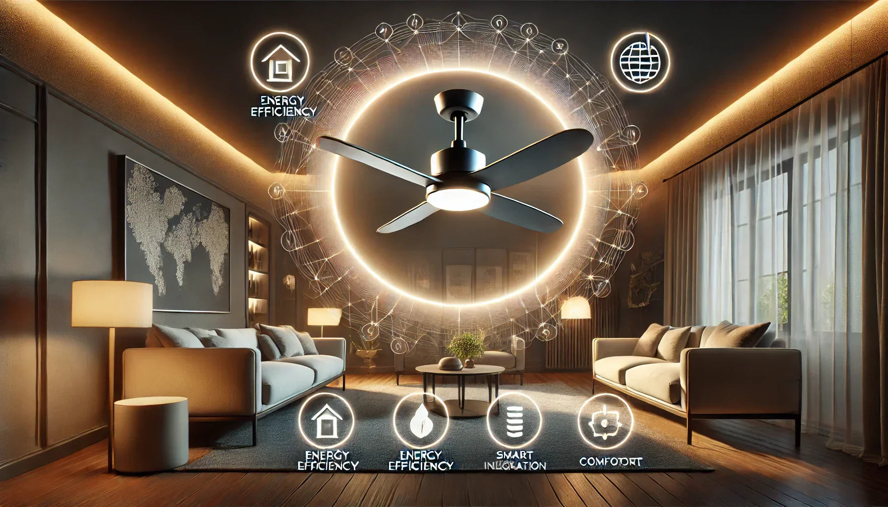 The Benefits of Installing an Underlight Ceiling Fan in Your Living Room