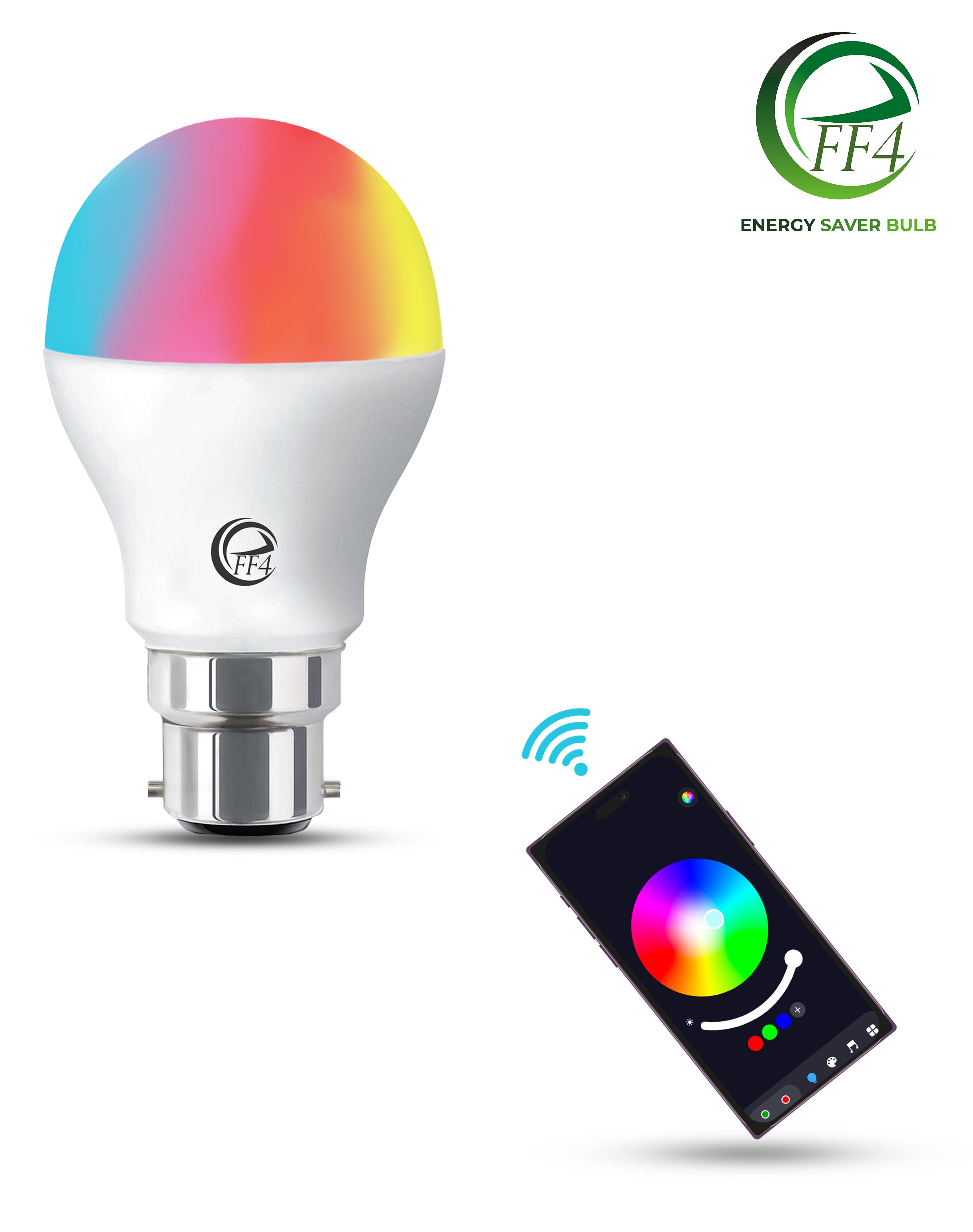 eFF4 A19 9-Watt Smart LED Color Changing App Control Bulb- Hundreds Color Option in 1 Bulb| Bulb for Home & Decoration Your Movie Nights or Parties