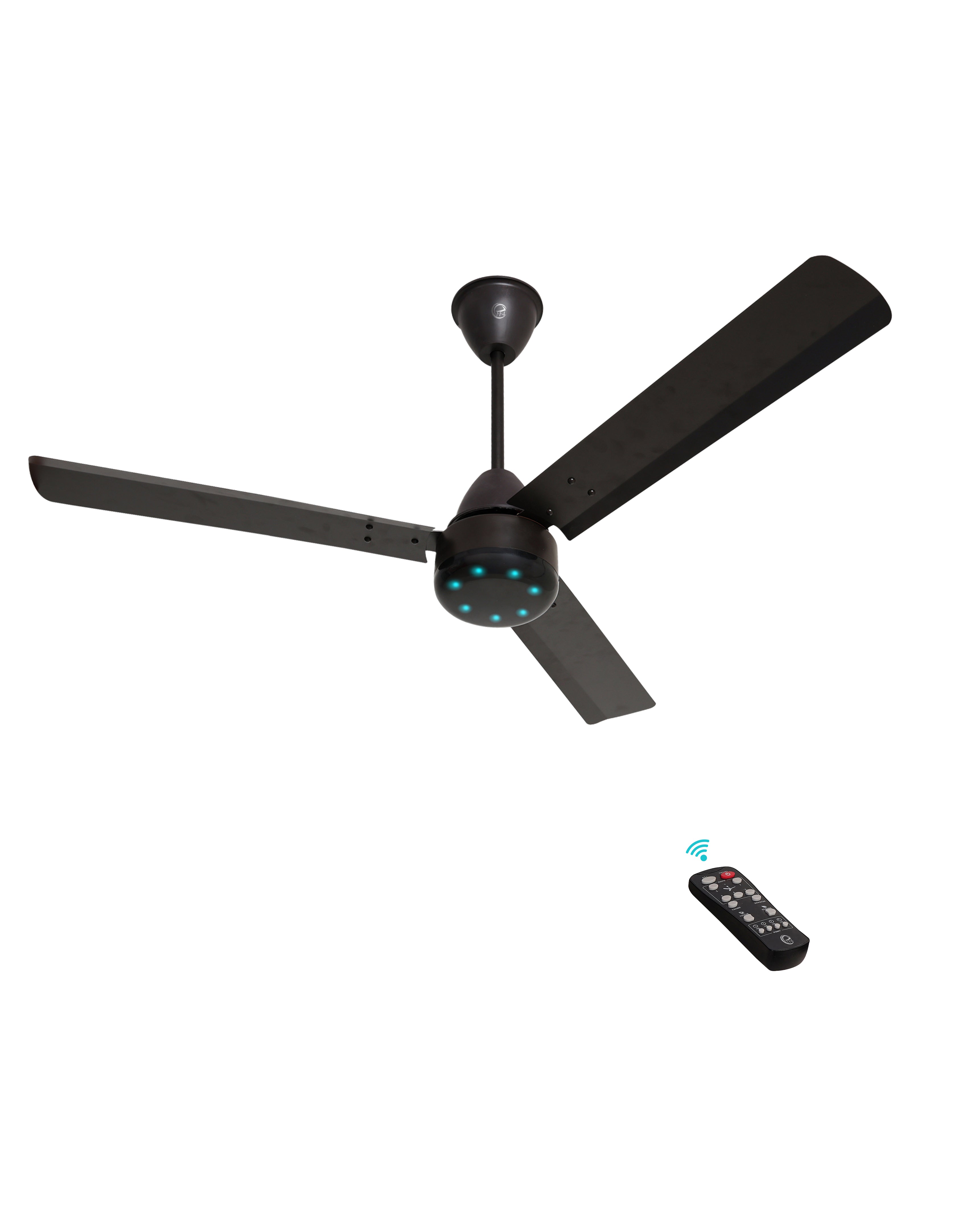eFF4 Sino1200 mm 3 Blade 5 Star power Saving Ceiling fan with BLDC Motor | Remote control | Decorative Fan with Lights | High Air Flow (Modern)