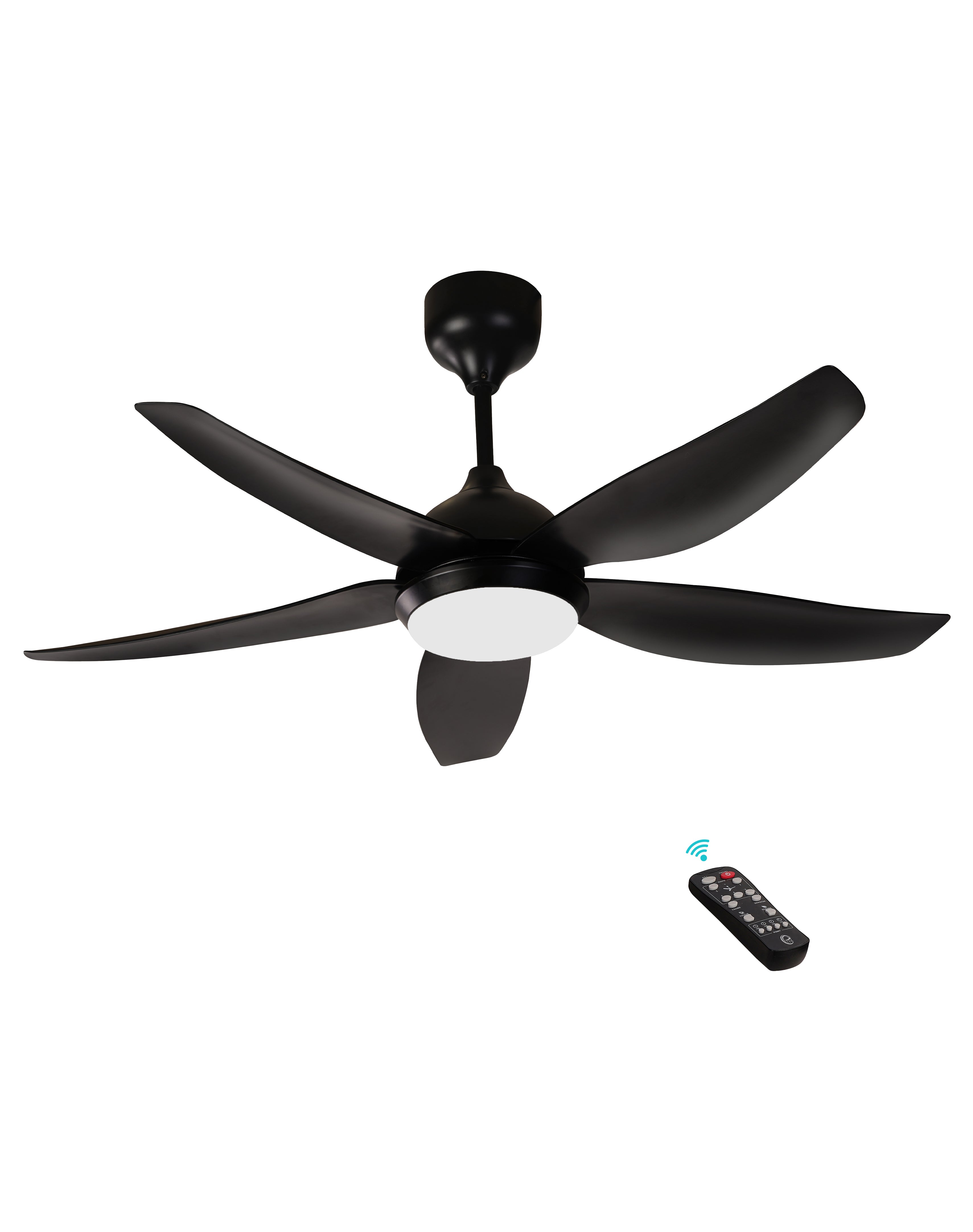 eFF4 Artistic 1200mm 5 blade 5 star BLDC ceiling Fan with Light, Aerodynamic ABS Blades and Remote Control