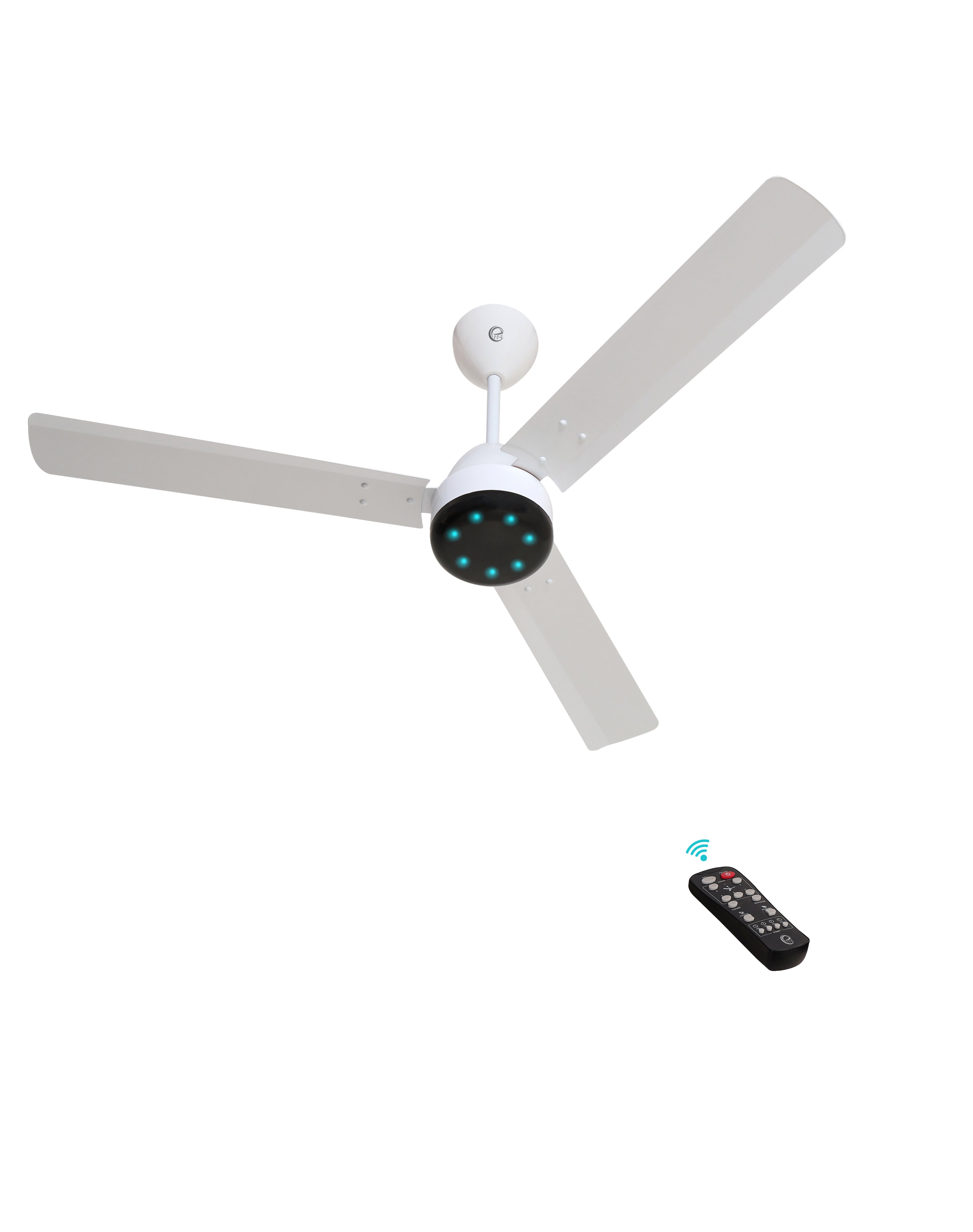 eFF4 Sino1200 mm 3 Blade 5 Star power Saving Ceiling fan with BLDC Motor | Remote control | Decorative Fan with Lights | High Air Flow (Modern)