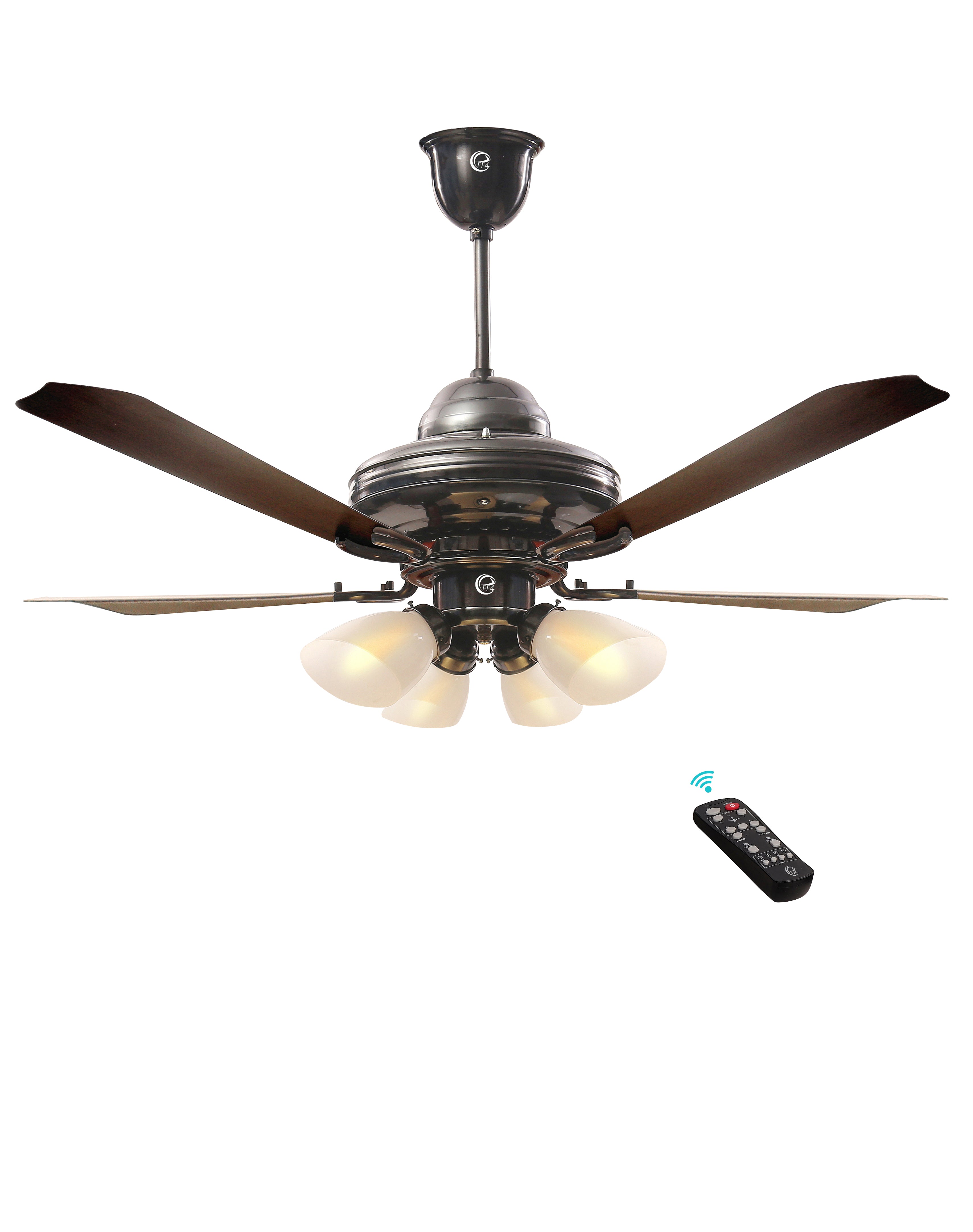 eff4 Atom 1200mm 4 star 4 blade 4 lights energy saving BLDC Ceiling fan With Remote (38W)