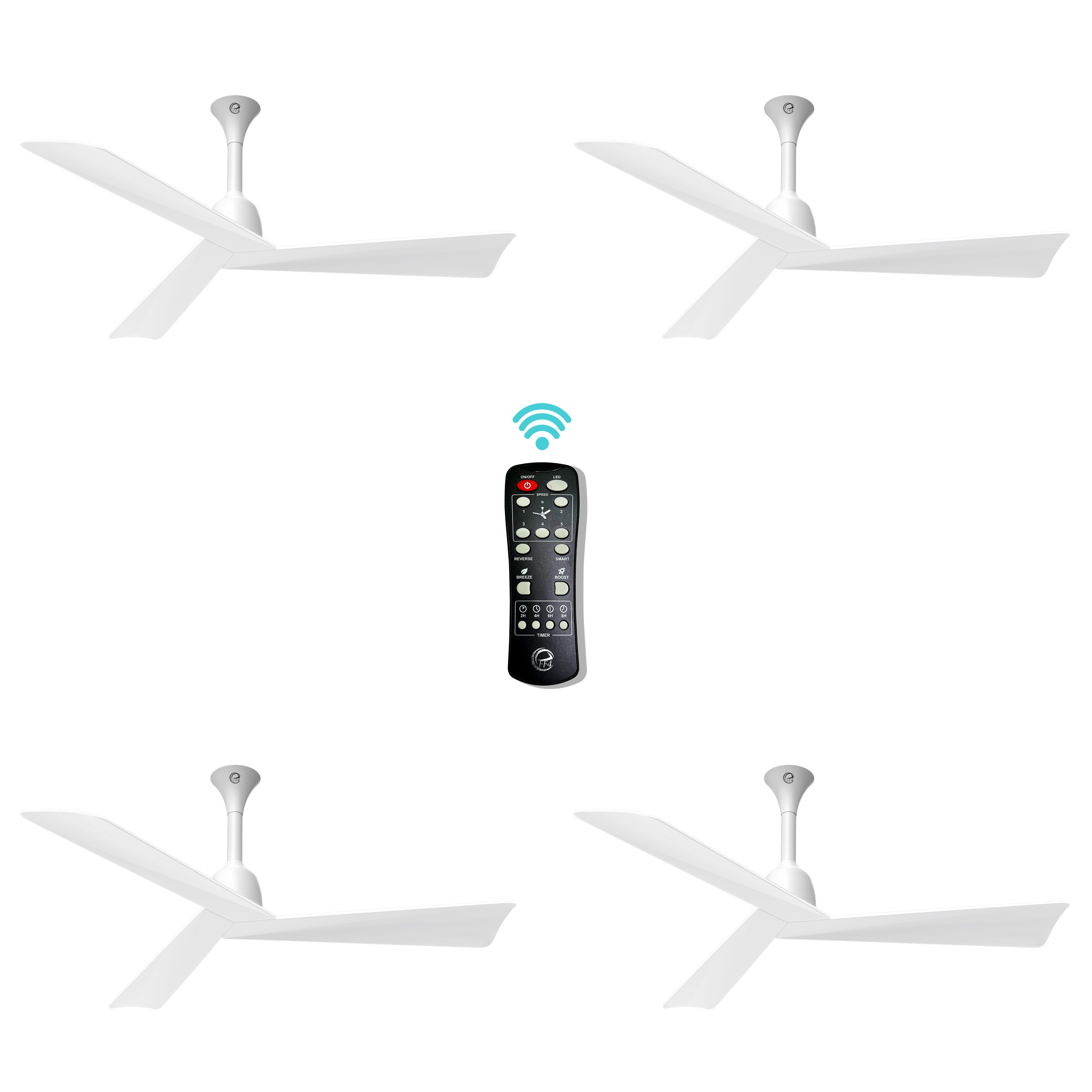 eFF4 Fabulous 1320mm 3 Blade 5 Star BLDC Ceiling Fan, Aerodynamic ABS Blades