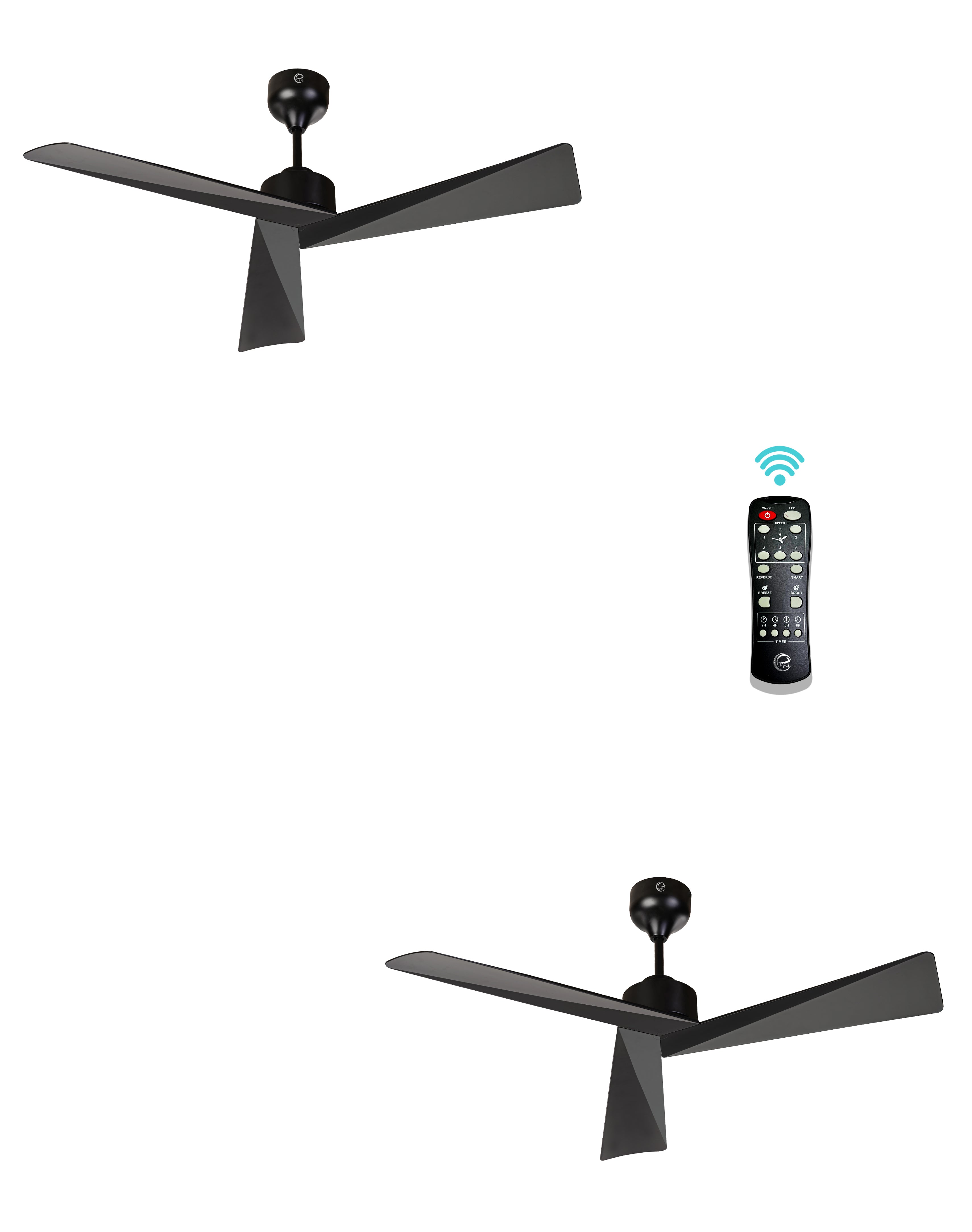 eFF4 Fabulous 1320mm 3 Blade 5 Star BLDC Ceiling Fan, Aerodynamic ABS Blades