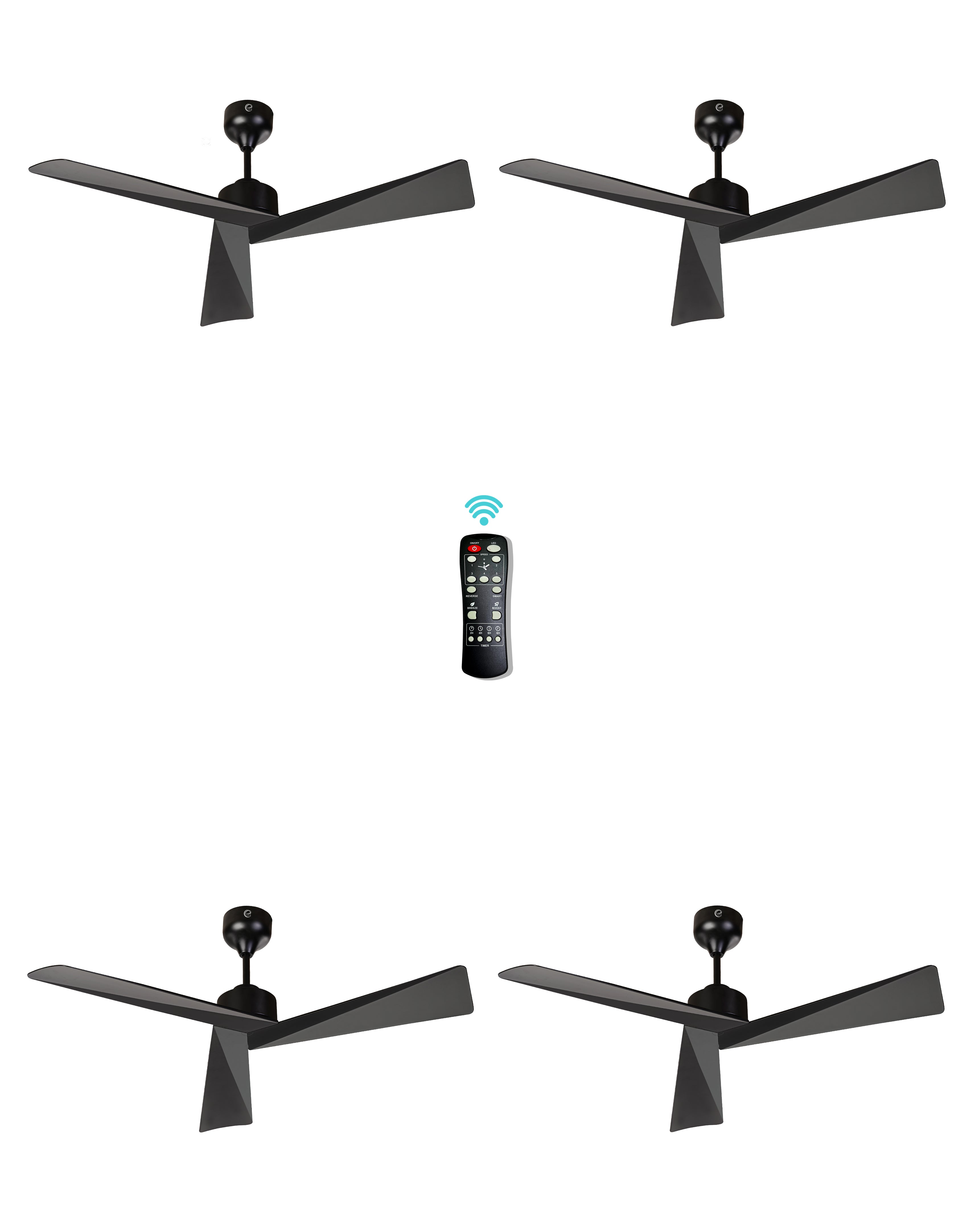 eFF4 Fabulous 1320mm 3 Blade 5 Star BLDC Ceiling Fan, Aerodynamic ABS Blades